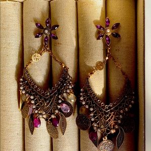 ❗️GUESS❗️ Purple Chandelier Earrings